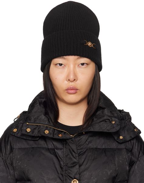 versace the gaze of medusa beanie black 